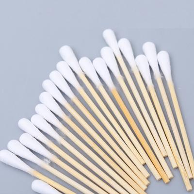 China 100%cotton+cotton bamboo bud stick disposable bamboo cotton swab for sale