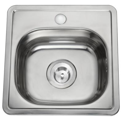 China With Faucet Topmount Undermount Stainless Steel Kitchen Sink 500x500 Mm for sale