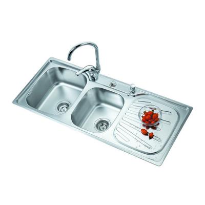 China Without Faucet Dasen On Sale 1100*460 3 Compartment Sink One Piece Toilet With Sink Sink Kitchen for sale