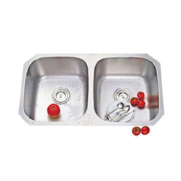 China Without Faucet 8247 Hot Sale Price Double Bowl Stainless Steel Kitchen Sink for sale