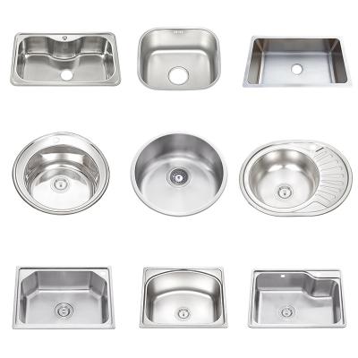 China Without Faucet Stainless Steel Single Bowl Kitchen Sink for sale