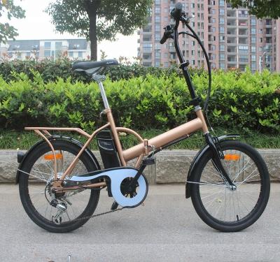 China Mini 20 Inch Aluminum Alloy Frame 250W 36V 8.8Ah City Style Electric Bicycle for sale