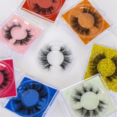 China Wholesale OEM Mink Eyelashes Bulk 3d Thick Fluffy Tapered Tape 25mm Faux Mink Strip Eyelashes Full Lashes Applicator for sale