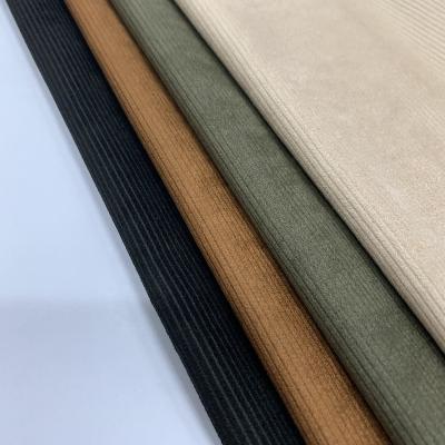 China High Quality Stretch Polyester Spandex Bengaline Suede Coated Woven Fabric For Garments for sale