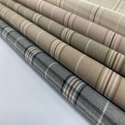 China Wholesale Newcoming Running Check Spandex Stretch Poly Woven Fabric Stretch For Women Fashion for sale