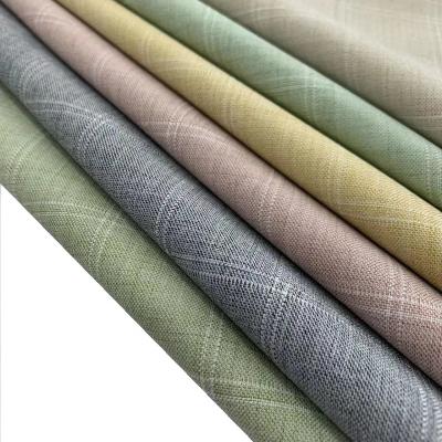 China Wholesale 2021 Fashionable Stock Check Spandex Stretch Woven Fabric Poly Stretch For Women Clothes for sale