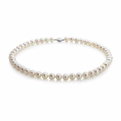 China Environment Friendly White Color Natural Freshwater Pearl Necklace Necklace For Women for sale