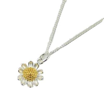 China Eco Friendly 925 Sterling Silver Daisy Necklace, Delicate Little Daisy Necklace For Girls, Custom Daisy Necklace for sale