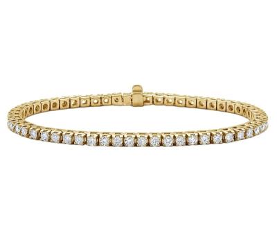 China Environmental Friendly Fashionable Minimalist Women Tennis Bracelet 18k Gold Plated Tennis Bracelet Bangle Custom for sale