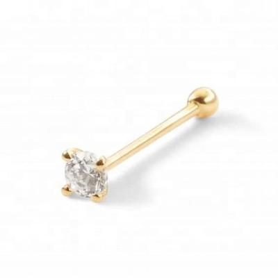 China Environmental Friendly Wholesale Gold Plated Body Navel Piercing Jewelry, Belly Button Ring With 3A CZ Custom for sale