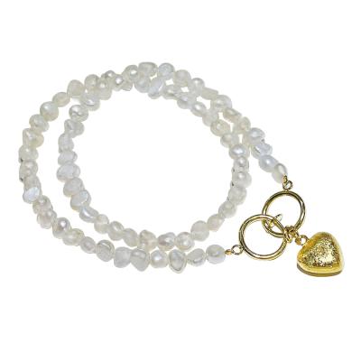 China Baroque Elegant Minimalist Natural Freshwater Pearl Beaded Necklace for sale