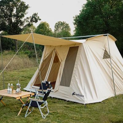 China Straight tie type suit for 6-8 person large family tent outdoor glamping outdoor camping tent for sale