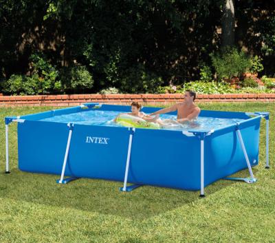 China PVC 28270 /28271/ 28272 / 28273 Rectangle Outdoor Above Ground Swimming Pool Intex Pool for sale