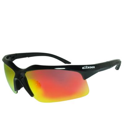 China Sports Sunglasses Custom PC UV400 Temple Soft Outdoor Sunglasses for sale