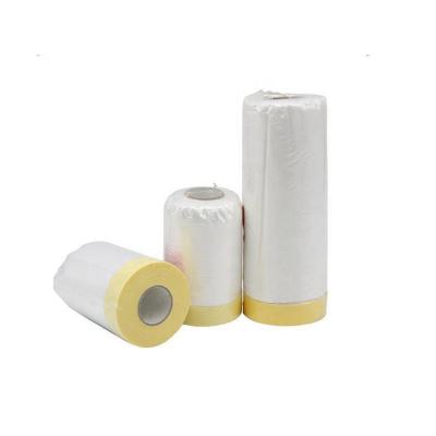 China Transparent Car Moisture Proof Pre Taped Masking Film for sale