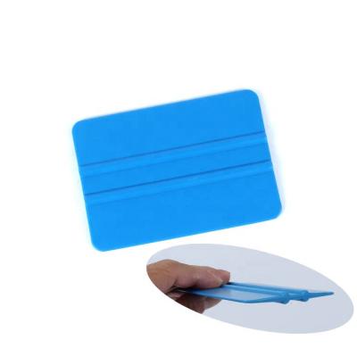 China Viable Blue Color Squeegee Felt Scraper 10*7CM For Car Wrapping for sale