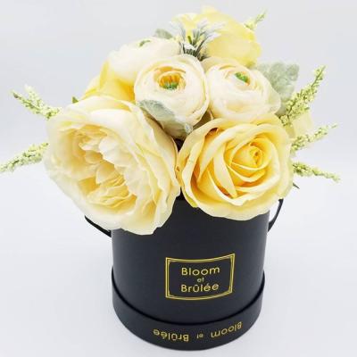 China Handmade Premium Quality Round Flower Cap Cylindrical Packaging Paper Box With Lid Set / 3 for sale