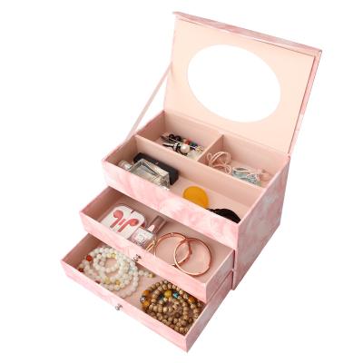 China Organizer Box Jewelry Handmade Paper Cosmetic Organizer for sale