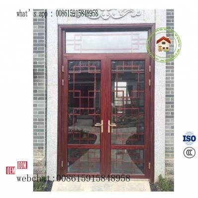 China Double Swing Aluminum Profile French Door Exterior Glazing In Foshan for sale