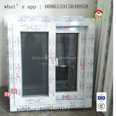 China Sliding pattern upvc horizontal windows sliding 100% vinyl for sale