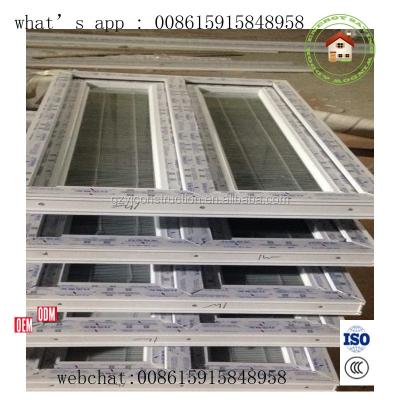 China Swing upvc window with mini blinds made in china for sale