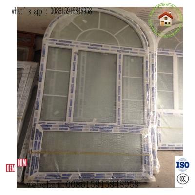 China Swing Arched Windows Plastic PVC Windows Customized for sale