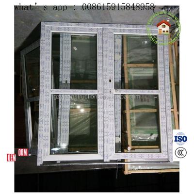 China Plastic Swing Upvc Casement Doors White Color for sale