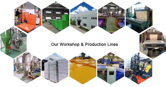 workshop and production lines of fluted plastic sheet factory