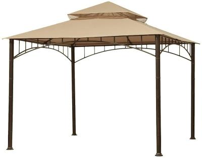 China 10 x 10 Universal 2-Tiered Polyester Replacement Gazebo Canopy 2-Tiered Top Cover Waterproof Fabric UPF+50 Anti-UV for sale