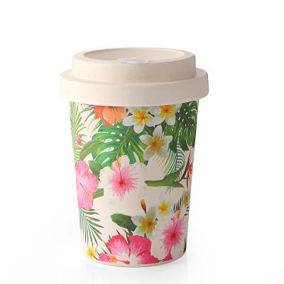 China Viable Bamboo Fiber Water Bottle Bamboo Fiber Cup Fancy Plastic Coffee Cups And Mugs for sale