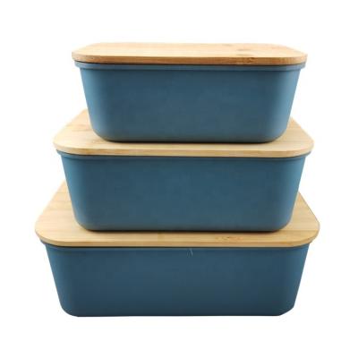 China Quality pro-environment factory china fiber bamboo rectangle rectangle food storage box viable viable for sale