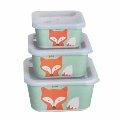 China Factory direct sale sustainable hot sale bamboo fiber food storage box with PE lid for sale