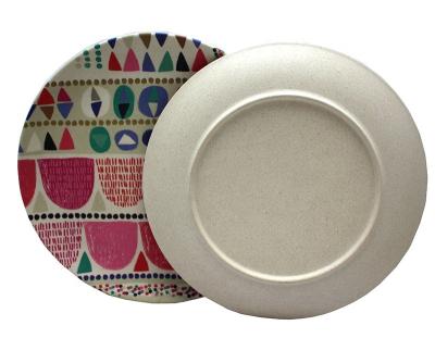 China Sustainable Biodegradable Custom Printed Bamboo Fiber Plates for sale