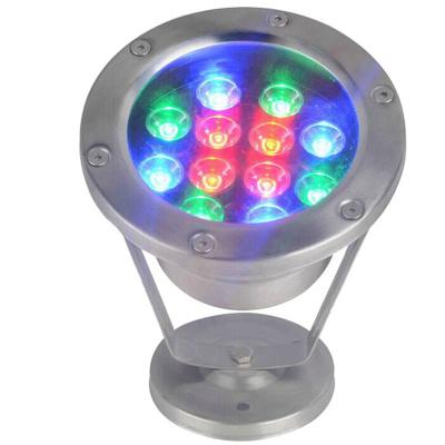 China Outdoor Pool Fountain Waterfall Garden Pool 12W DMX512 RGB RGBW IP68 Waterproof Led Underwater Lights for sale