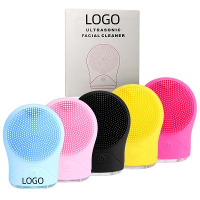 Κίνα Private Label USB Recharge Waterproof Vibrating Silicone Waterproof Face Cleansing Brush Electric Facial προς πώληση