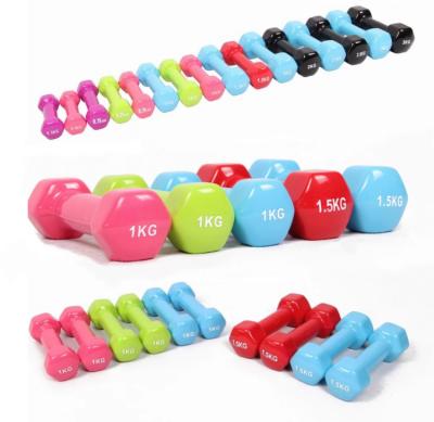 China Cast Iron Neoprene Fitness Dumbbell Vinyl Dipped Dumbbells For Weight Exercise for sale