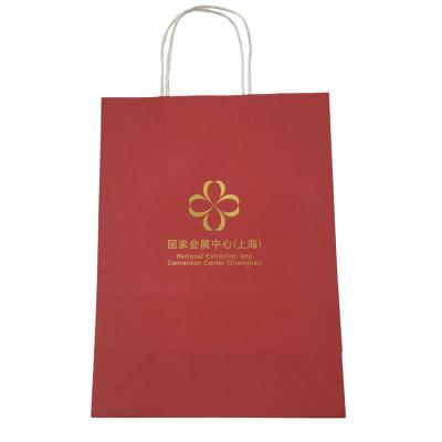 China Hot Sale Eco-friendly Professional Manufacturer Custom Shopping Kraft Paper Bag With Handle for sale