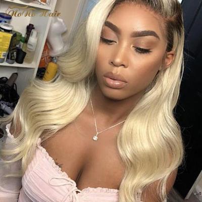 China Raw Blonde 13x6 Body Wave 613 Cuticle Aligned Virgin Lace Front Wig, 30 Inch Full Lace Frontal Wig 613 HD Remy Human Hair Lace Closure for sale