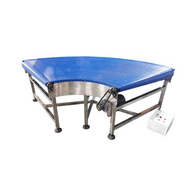 China Factory Directly LHJ Oil Heavy Duty Chinese Manufacturer 90 Degree Turning Modular Belt Conveyor Curved Modular Belt Food Conveyor Machine for sale