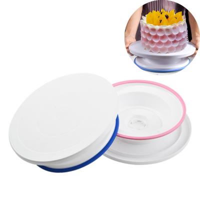 China Sustainable Cake Decorating Supplies Round Decorating Turntable Cake Stand Tools Cake Rotary Turntable for sale