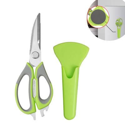 China Meat Cutter Chef Cooking Tools Scissors Kitchen Shears Universal Household Stainless Steel Kitchen Sharp Scissors With Plastic Handle for sale