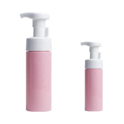 China Customized Pink 50ml Chemical Lotion Facial Foam Detergent Dispenser Squeeze Empty PET Plastic Pump Bottles for sale