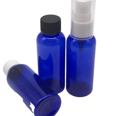 China Recyclable Top Quality Blue Medicinal Pill 60ml Pet Plastic Bottles With Cap for sale