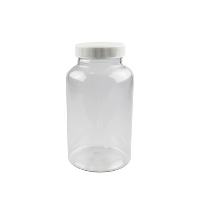 China Wholesale 500ml Medicine Customized Pharmaceutical Chemical Solid Powder Transparent Empty Plastic Bottle With Lid for sale