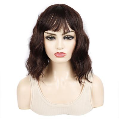 China New Water Suit Natural Fit Short Wig Color Daily Fluffy Short Hair Wig Headcover Shorts Thin Hit Curly Wig for sale