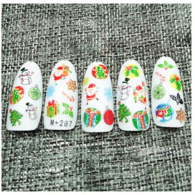 China Fashional Christmas New Winter Nail Stickers New Year Water Transfer Adhesive Nail Art Stickers for sale