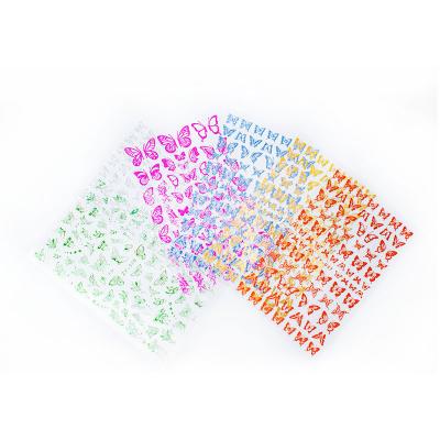 China Fashional New Hot Colorful Glitter DIY Laser Butterfly Nail Art Transfer Paper for sale