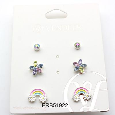 China Custom Handmade Hair Decoration B.PHONE OEM/ODM Kids Jewelry Cute Unicorn Flower Earring Set For Babies for sale