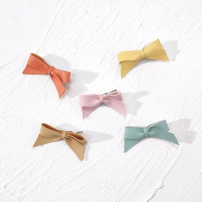 China Hair Decoration Fashion Korean Style Bow Hair Clips Large Hair Hangers Barrettes Soft Hair Clips Hair Accessories For Girls for sale