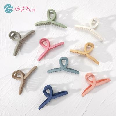 China New arrival color hair claws hair decoration big hair claw clip pure simple plastic hair accessories for women for sale